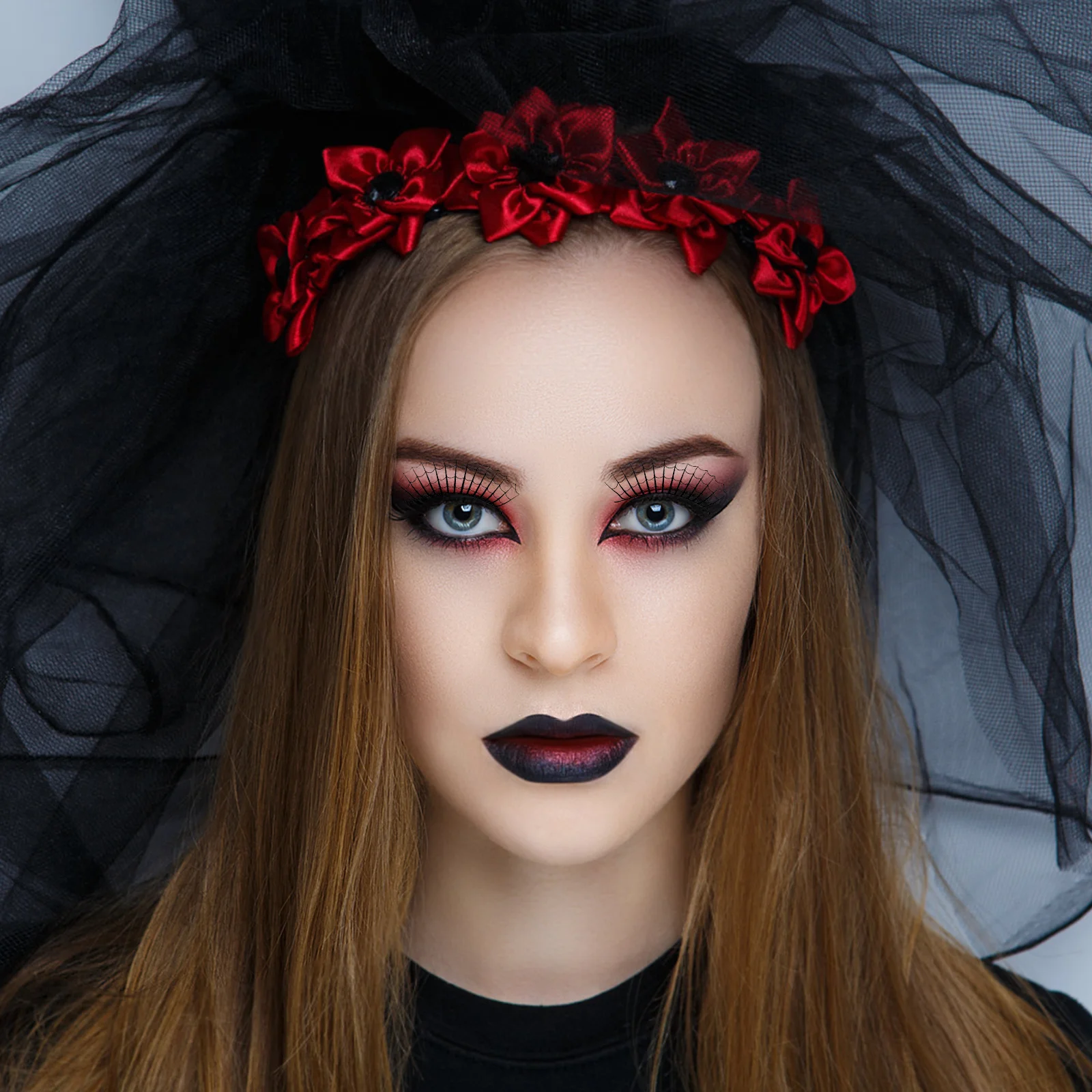 7Pairs Halloween Falsche Wimpern Übertrieben Dichten Cluster Gefälschte Wimpern Cosplay Bühne Make-Up Party Maskerade Zubehör