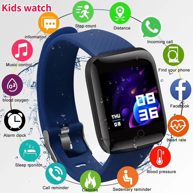 Reloj inteligente conectado para niños y niñas, pulsera deportiva con control del ritmo cardíaco y de la sangre, Y68
