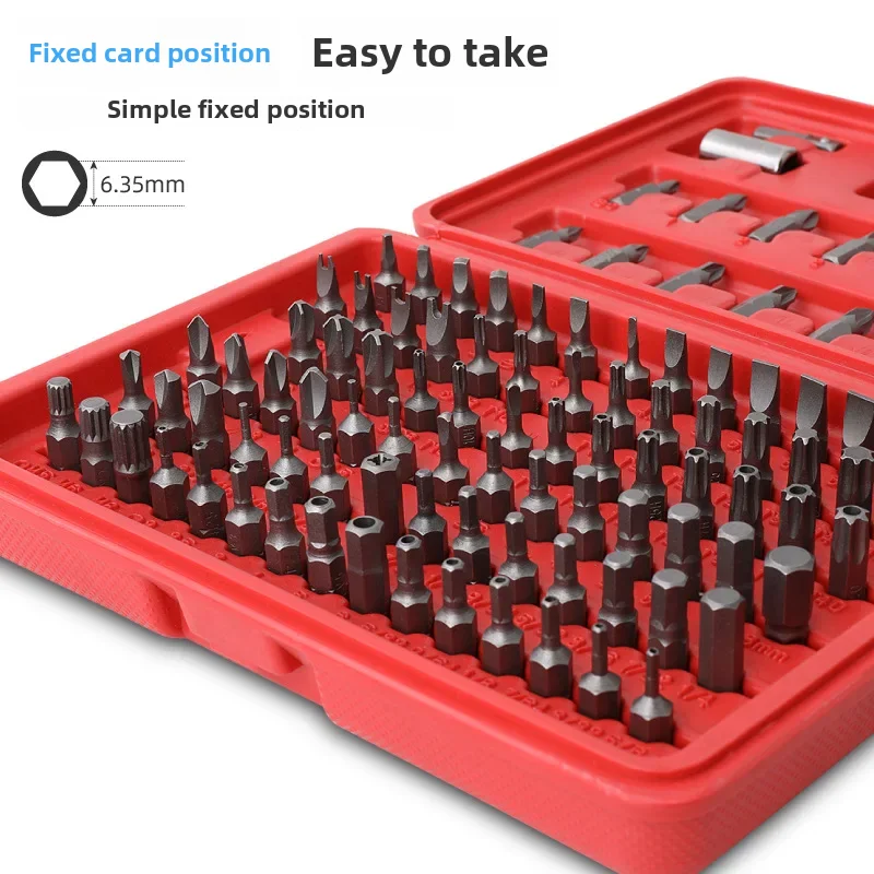 Morin 100-piece Screwdriver Set Hexagonal Screwdriver Socket Wrench Toolbox For Home Professional Use