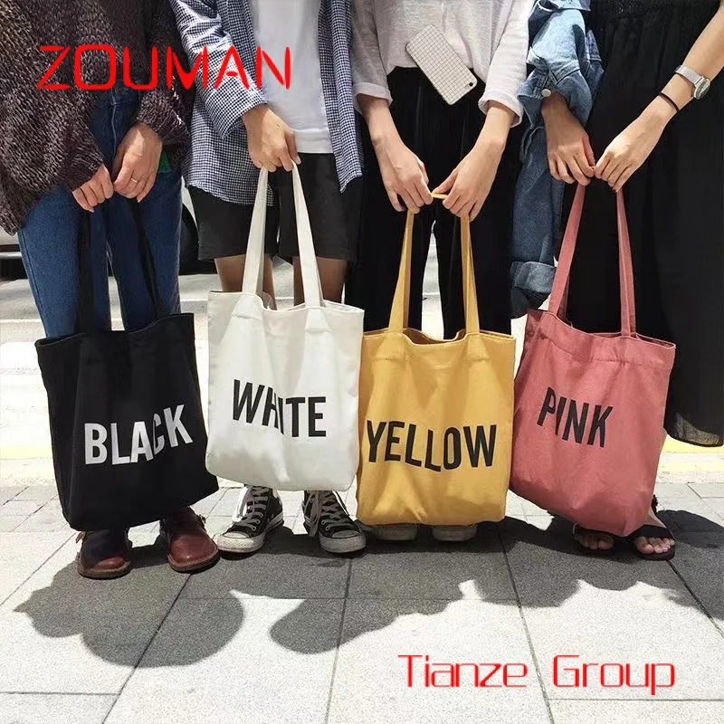 Custom , High quality custom logo printed canvas cotton tote bag For Shopping