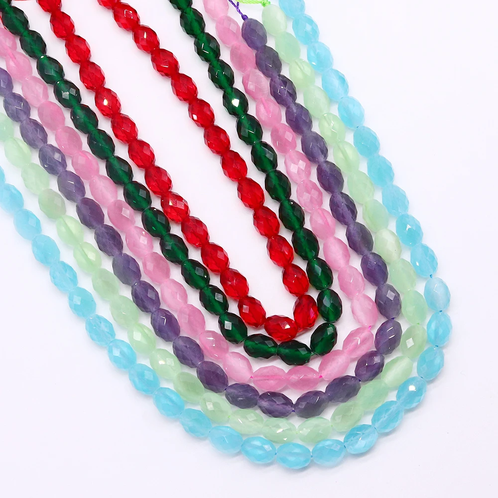 

High Quality Austrian Crystal Beads Barrel Beads Cut Glass Loose Spaced Beads DIY Clothing Necklace Exquisite Accessories 4-9mm