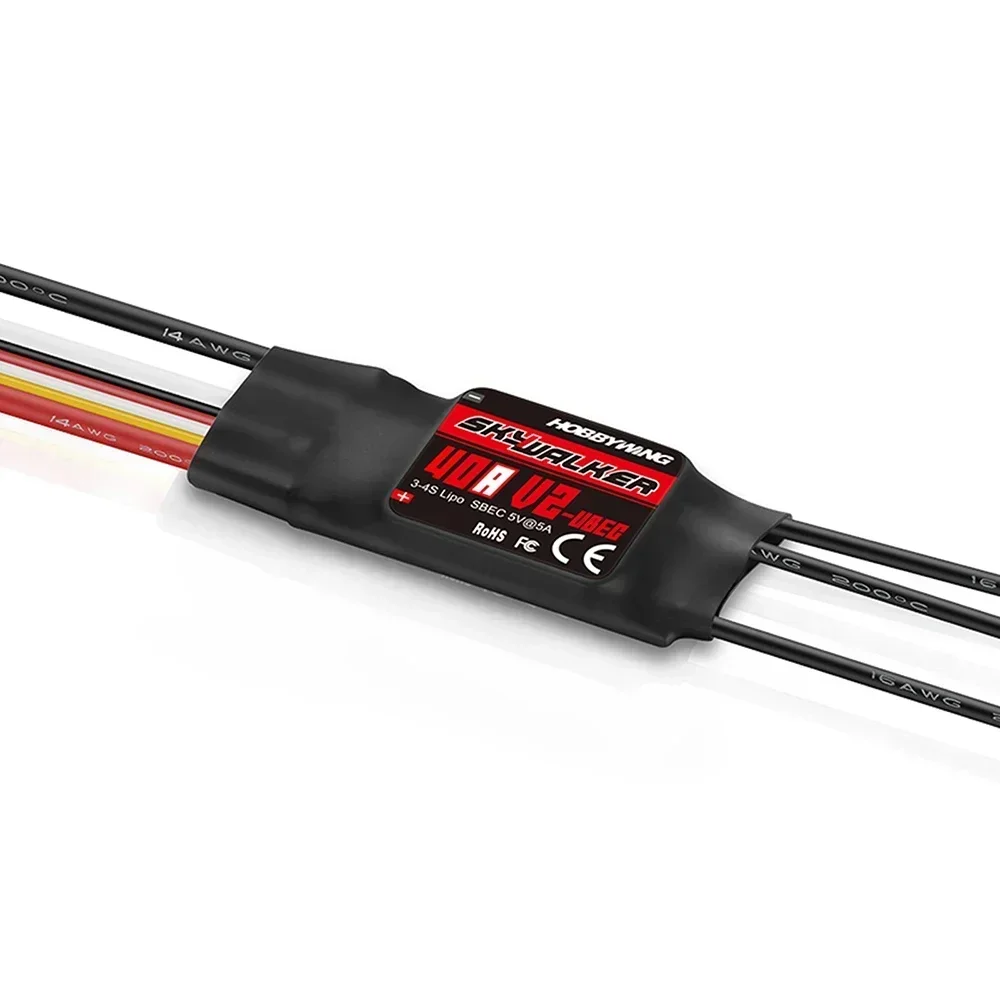 HOBBYWING Skywalker V2 Series 40A 50A 80A 100A فرش ESC سرعة تحكم T/XT60 التوصيل ل RC طائرة بدون طيار FPV كوادكوبتر طائرة