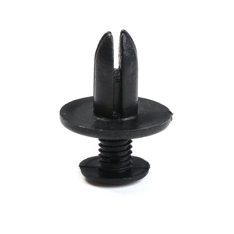 50pcs Plastic Rivet Black Automobile Rivet Car Clip Screw Car Body Push Fasteners Clip Trim Bumper Fender For Universal Vehicles