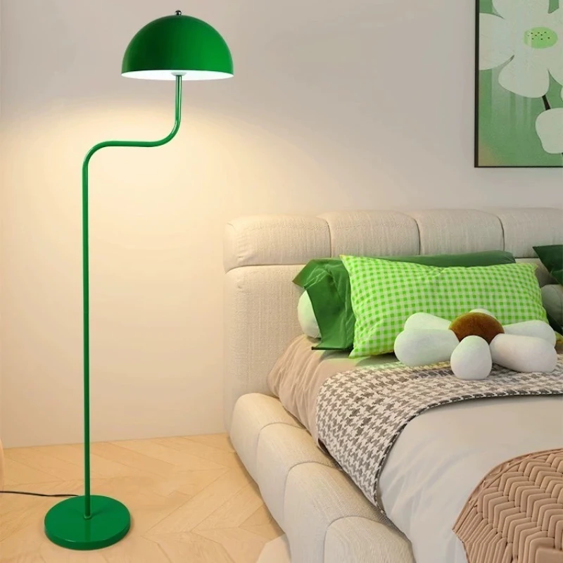 

Danish Retro Mung Bean Sprouts Iron Art Floor Lamp Minimalist Living Room Bedroom Restaurant Kitchen Creative LED Standing Light