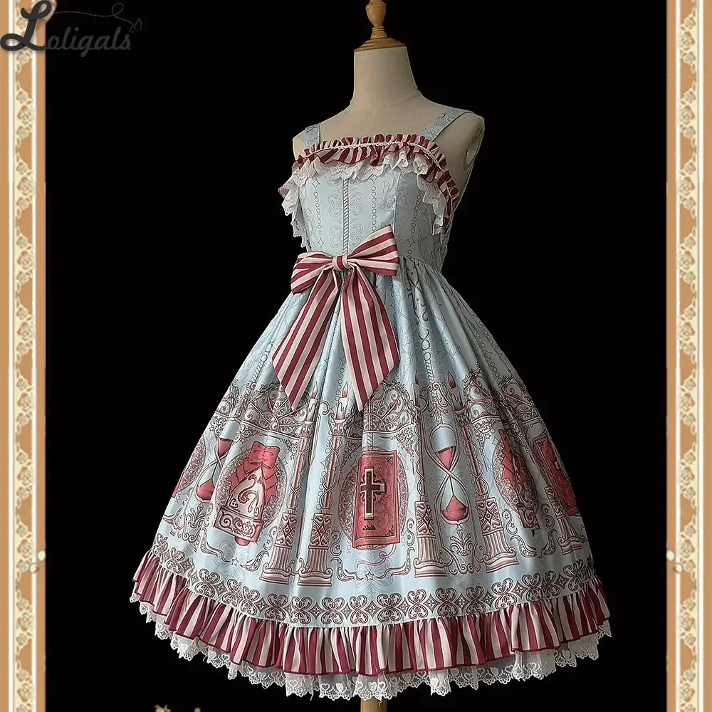 Holly School ~ Cross Printed Lolita JSK Dress by Infanta