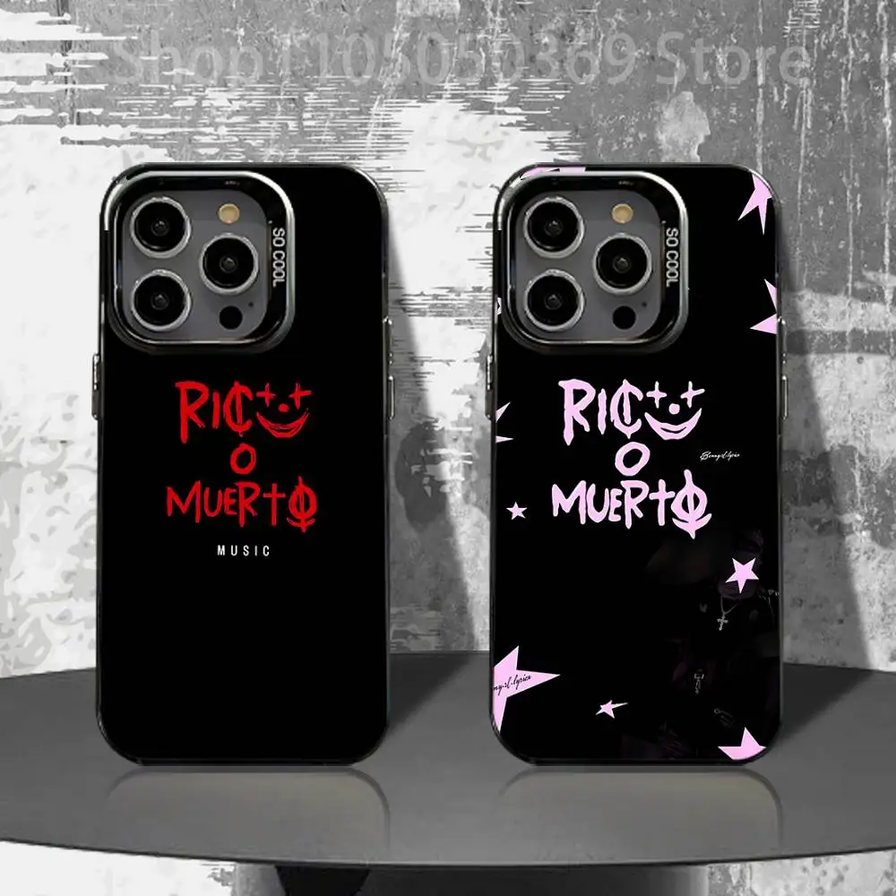 

R-Rico O Muerto Music Phone Case For iPhone 16,15,14,13,12,11,Pro,XS,Max,Plus,Mini,SE4,E Black Matte Shockproof Cover