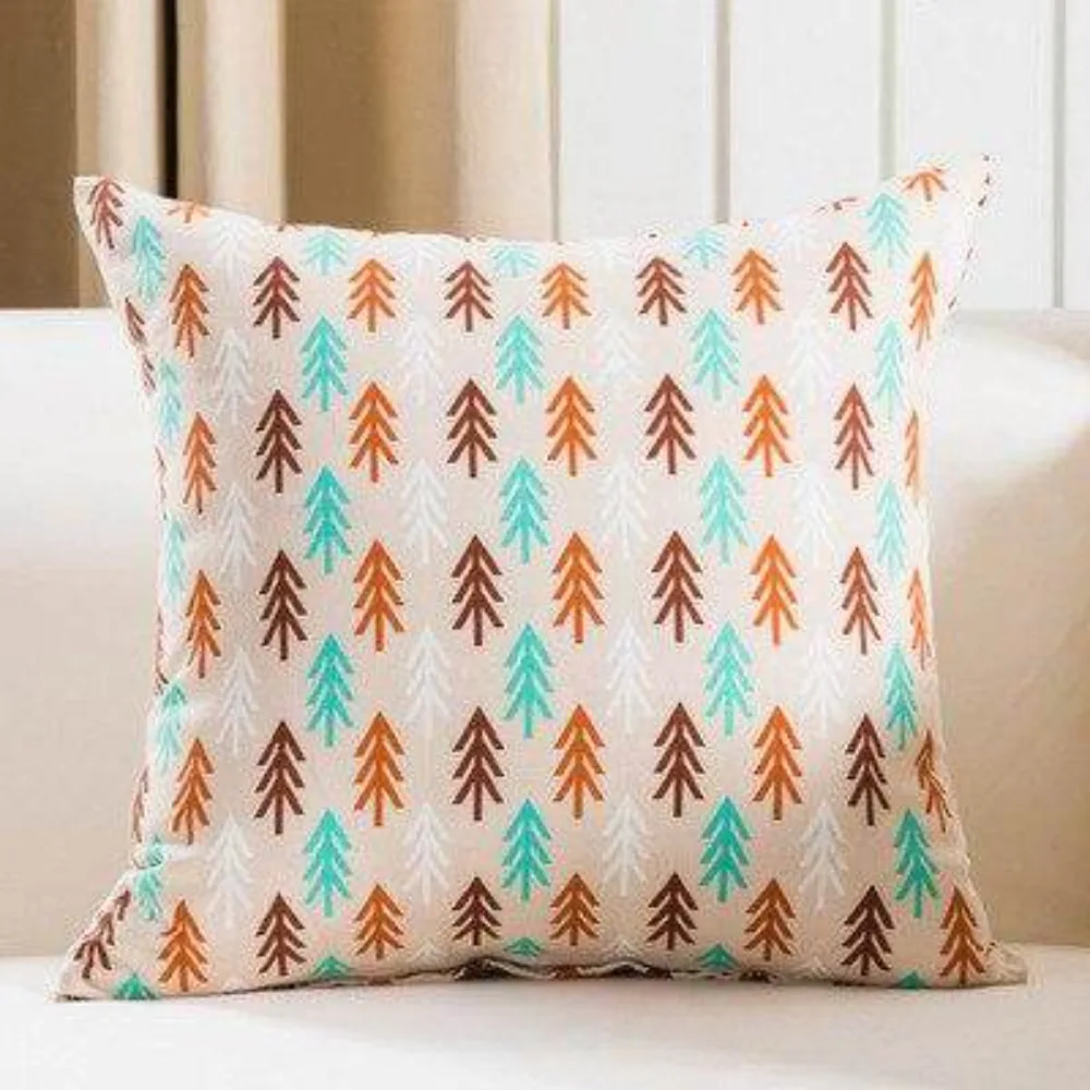 CIFBUY BZ120 Luxury Forest Pattern Cushion Cover Decorative Throw Pillow Case for Home Chair Seat