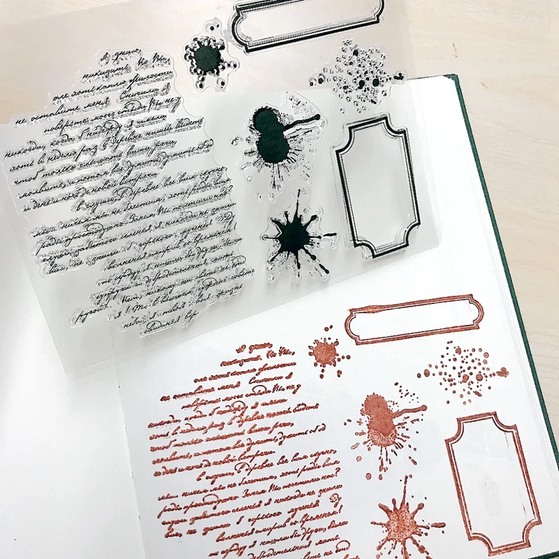 手書きドロップインクマークアートスクラップブッキングクリアス - Art Craft Background のレビューと価格