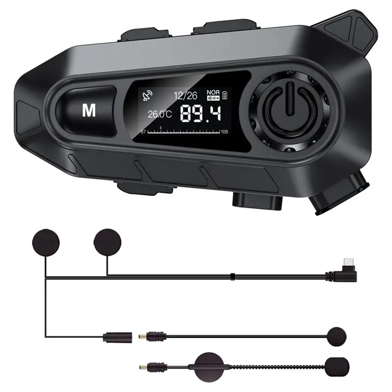 

Precision Versatile Bluetooth Motorcycle Helmet Headset With IPX6, Noise Cancellation, And Hands-Free Music/Calls