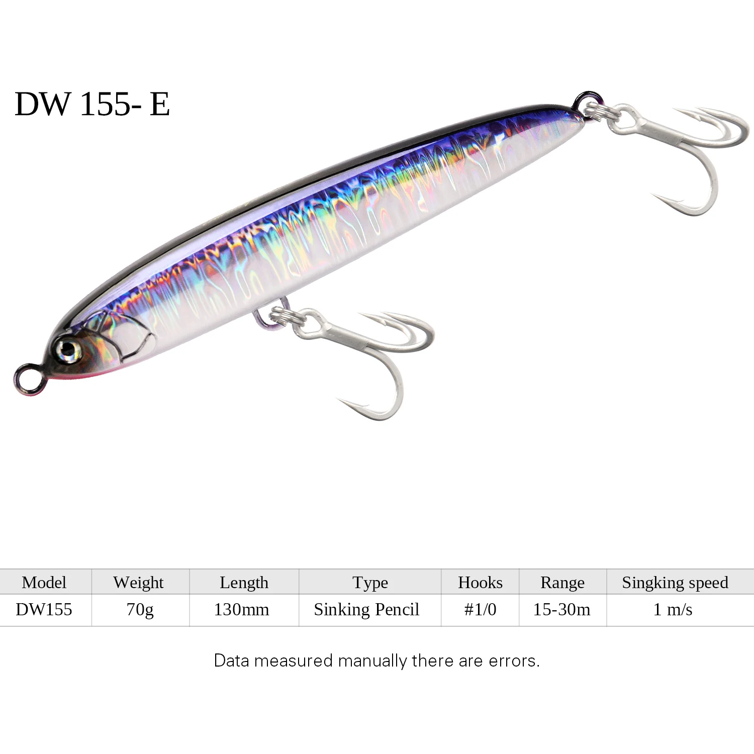 TSURINOYA Sinking Stickbait Potlood 130S Vissen Lokt 130mm 70g Wobbler Kunstmatige Harde Aas voor Zee Tonijn GT boot Vissen Lokken