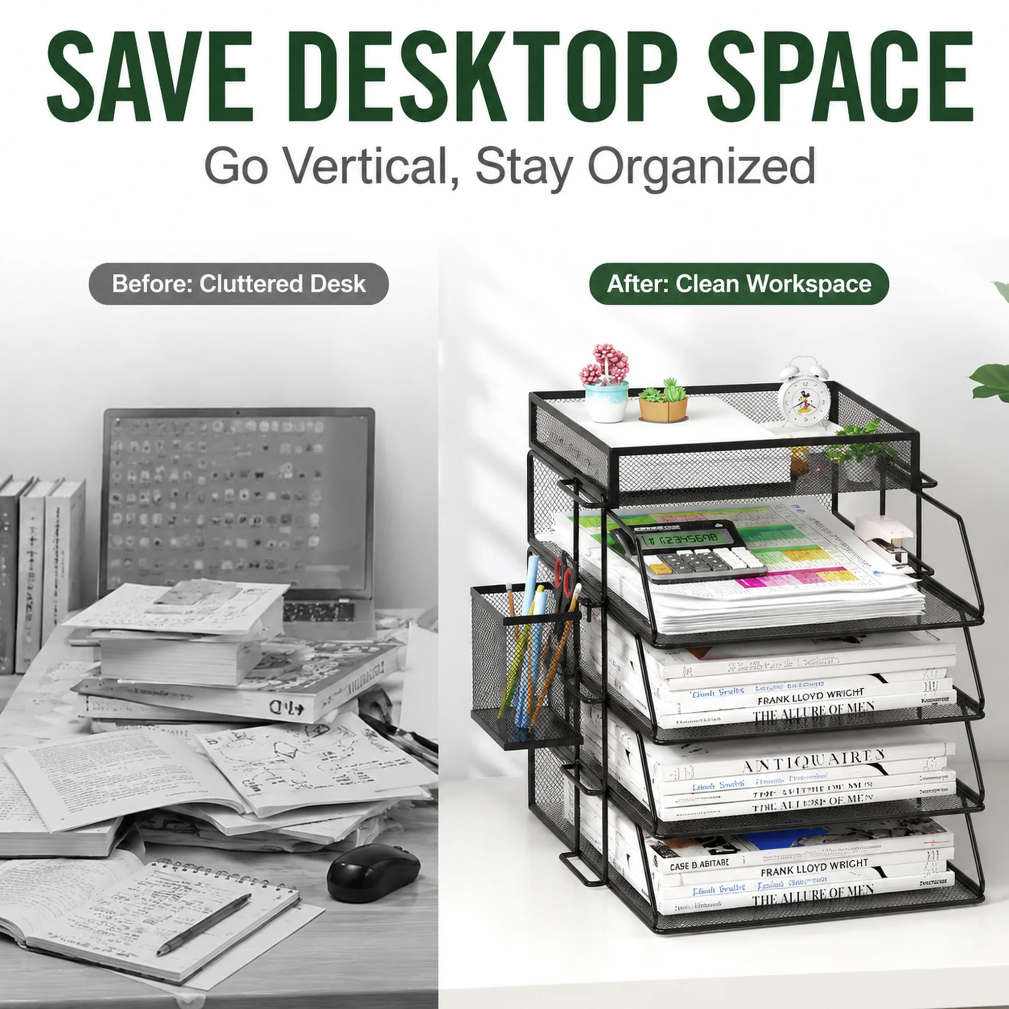 4-stufiger stapelbarer A4-Papi – Desktop Filing Tray Bewertung und Preis