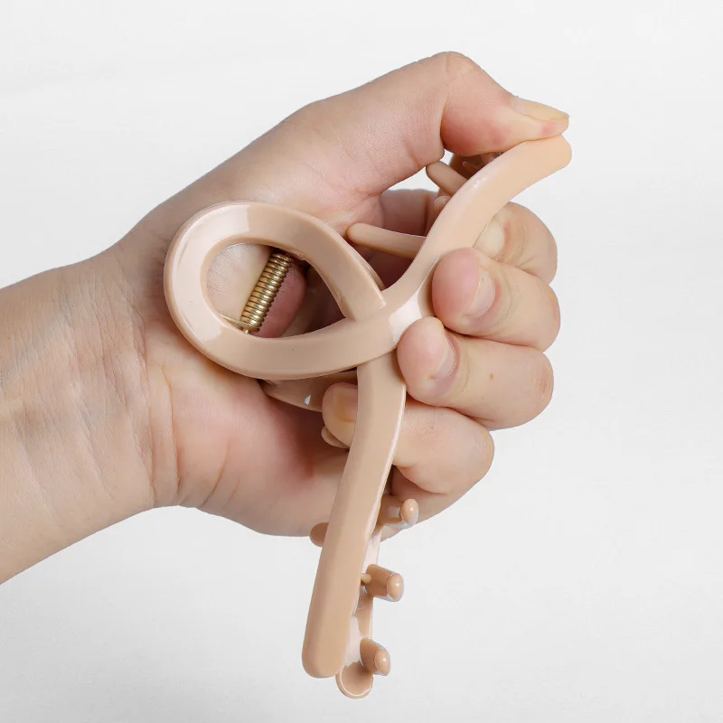 Fermaglio per capelli in gel di silice dal design minimamente con uno retro della testa, fascia per capelli, clip per squalo, fermaglio per capelli in stile femminile con volume di grandi dimensioni