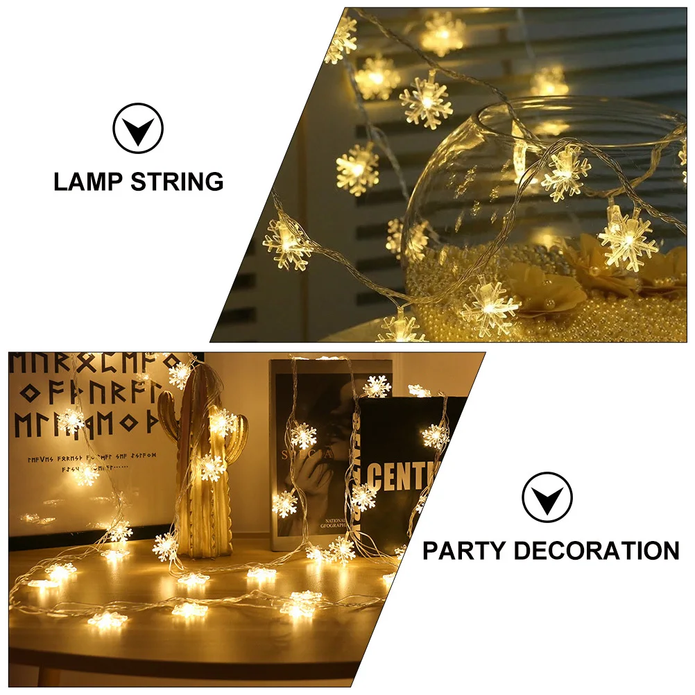 1Pcs Snowflake Lamp String LED Warm Light String Light Christmas Decoration Party Lighting Christmas Tree Ornament