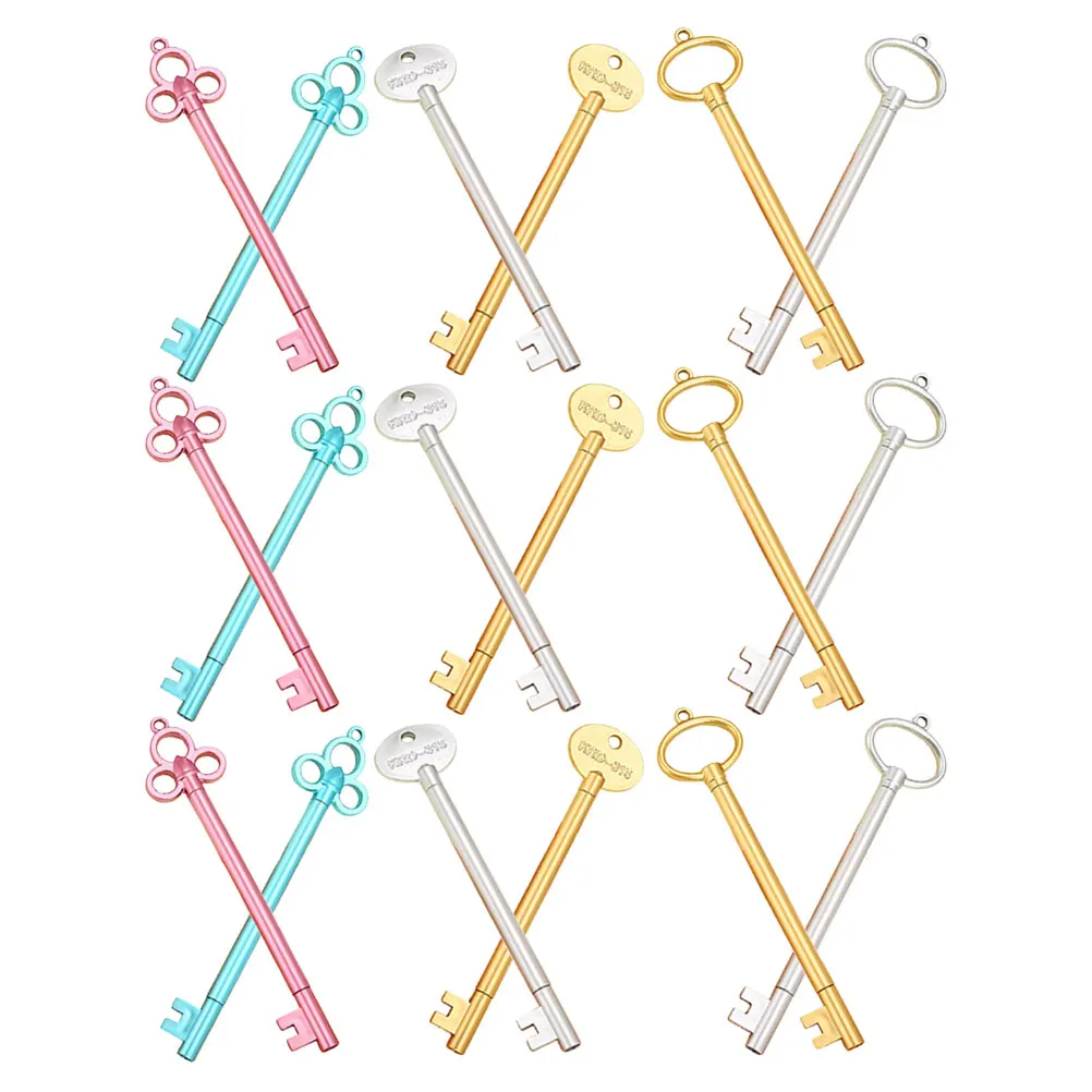 

18 Pcs Key Styling Neutral Pen Keychain Pens Cute Universal Shaped Writing for Kids Plastic Student