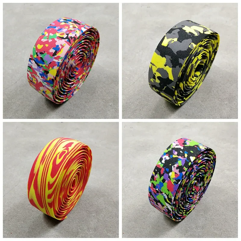 1pair High Quality Handlebar Tape Colorful Cycling Handle Belt Bike Bicycle Cork Handlebar Tape Wrap +2 Bar Free