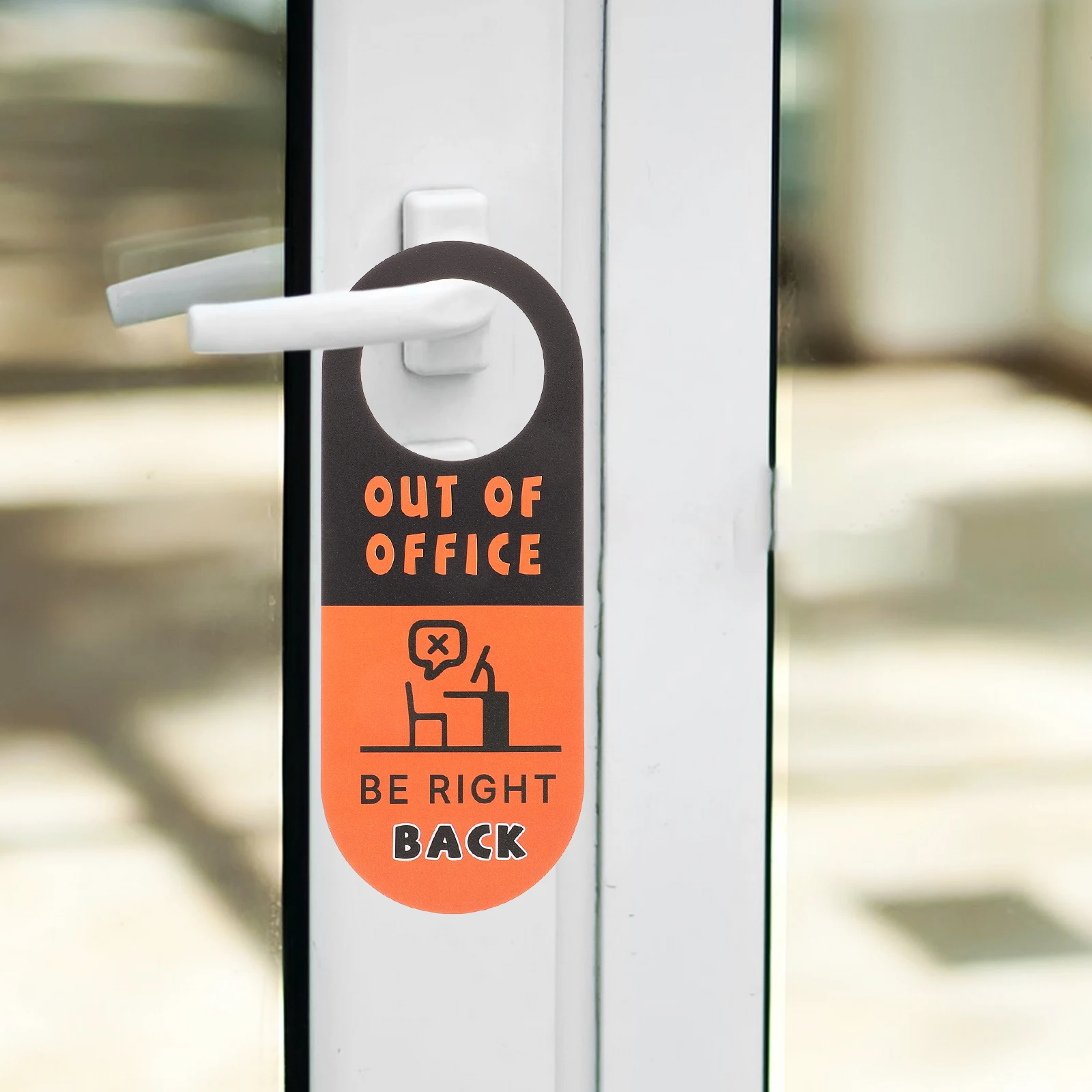 

1pcs Office Status Card Door Double Sided Hanger Please Knock Sign For Office Meeting Room Door Handle Use Durable Safe Material