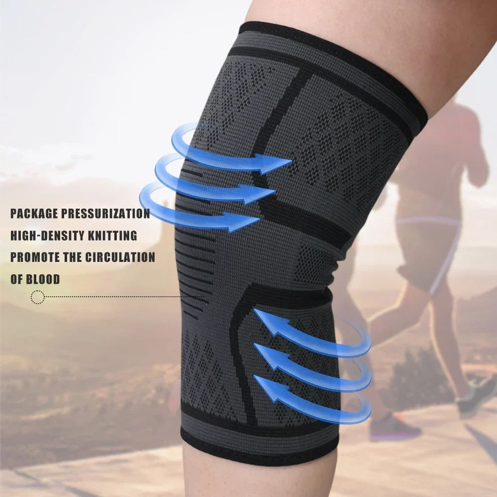 Knees Brace Knee Compression Sleeve for Knee Pain Running Weightlifting Knee Sleeves Support Breathable for Arthritis Sports Gym