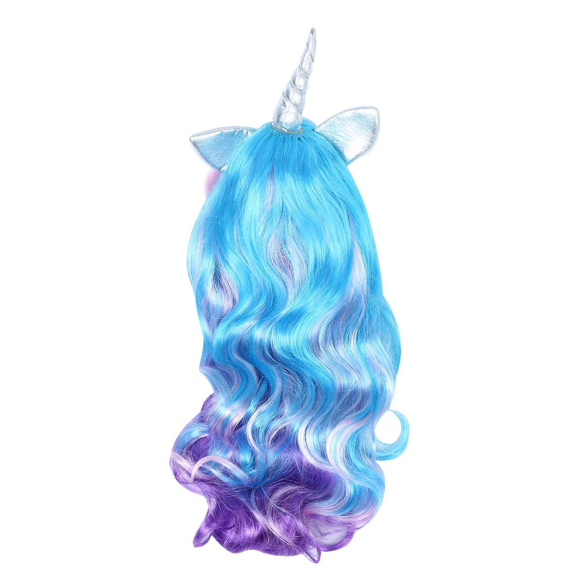

Unicorn Long Curly Hair Headdress Accessories Woman Unicorn Headdress Rainbow Soft Durable Halloween Cosplay Party