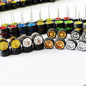 10 Set 1/64 Velg Mobil Velg Ban Karet Ban Diameter 10.8 Mm 11mm Modifikasi Suku Cadang untuk Model Mobil Diecast 1:64 6 roda tenaga penjualan terbaik - №