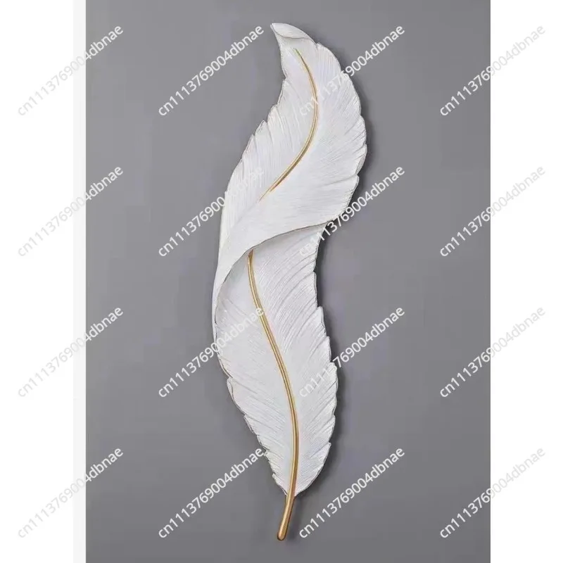 LED feather background wall light aisle porch bedroom three-color dimming wall light