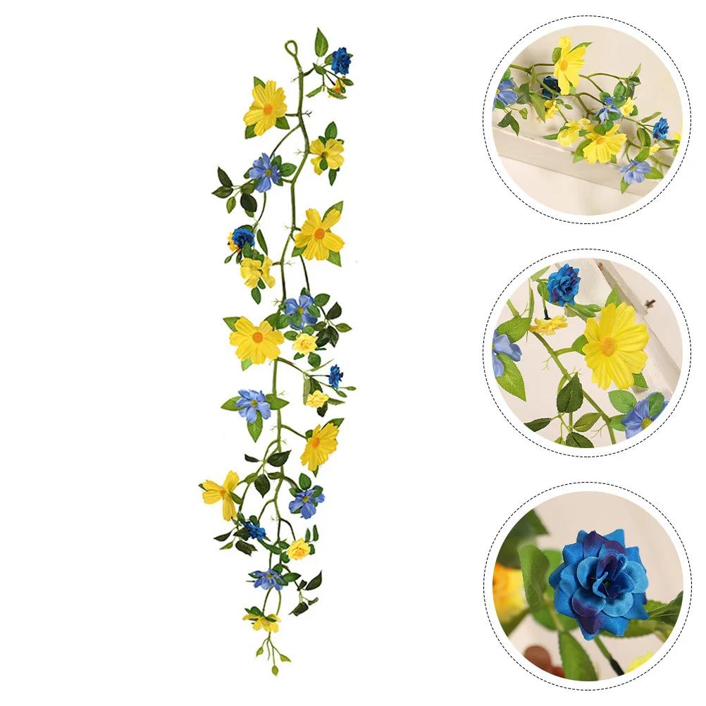 

Artificial Flower Vines Simulation Plants Decor Hanging Vine Flower Garland For Wedding Party Garden Home Decoration