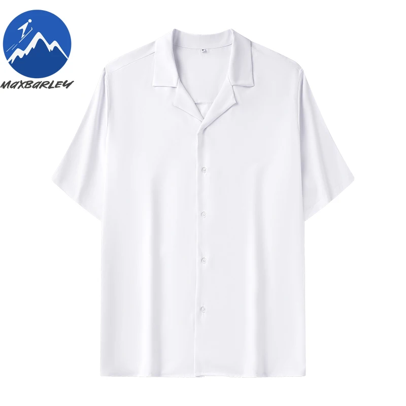 

2026 Summer Short Sleeve Minimalist Solid Color Business Thin Shirt Fashion Turndown Collar Outdoor Work Breathable Men T-Shirt