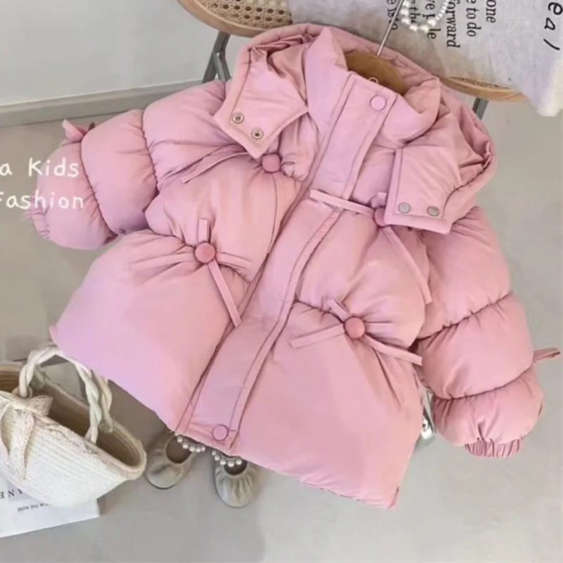 

Children's Down Coats Girls' 2025 New Thickened Jackets Baby Kids Hooded Winter Warm Fashion Outerwear Toddler Casual Clothing