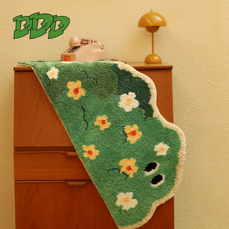 adorabile-tappeto-irregolare-piccolo-con-motivo-floreale-e-erba-verde-a-tema-cartone-animato-tappeto-floccato-a-forma-di-bosco-per-camera-da-letto-e-comodino