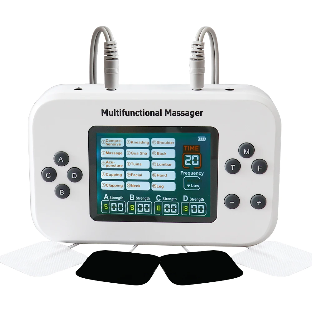 Newest15 Modes Tens Electroestimulador Pulse Acupuncture Massager 4 Output EMS Muscle Stimulators Relaxation Pain Relief Machine