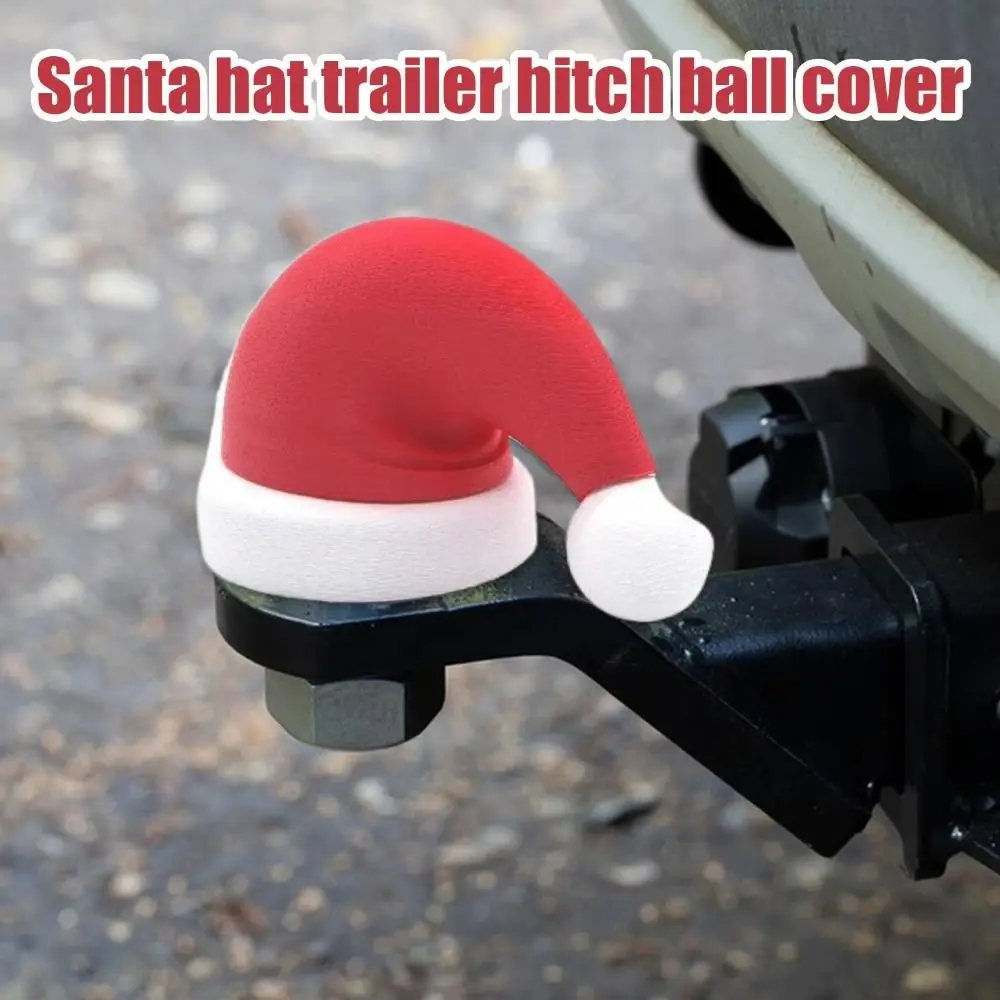 

3D Printed Car tail hook pendant Festive Durable Christmas hat tail hook pendant Prevents Rust Santa Christmas Hat Cover