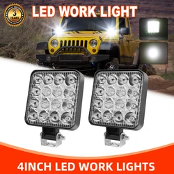 HAOLIDE Mini LED Work Light Off Road Spotlight for ATV SUV Trucks Boat Forklift Super Bright 12V 24V LED Headlights Work Barra