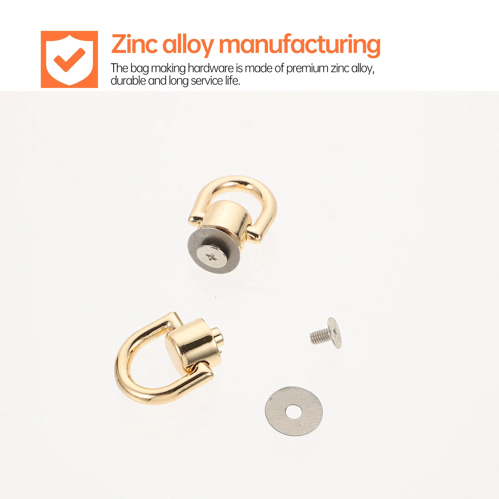 

5pcs Metal Connection Buckles Lightweight Zinc Alloy Handbag Luggage Suitcase Clasp Replacement Craft Use Rivets