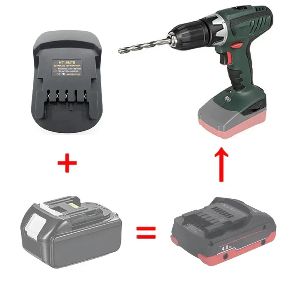 MT18MTB Replacement Battery Adapter Converter for Makita 18V Converted To for Metabo 18V Li-ion Battery Power Tools Accessories