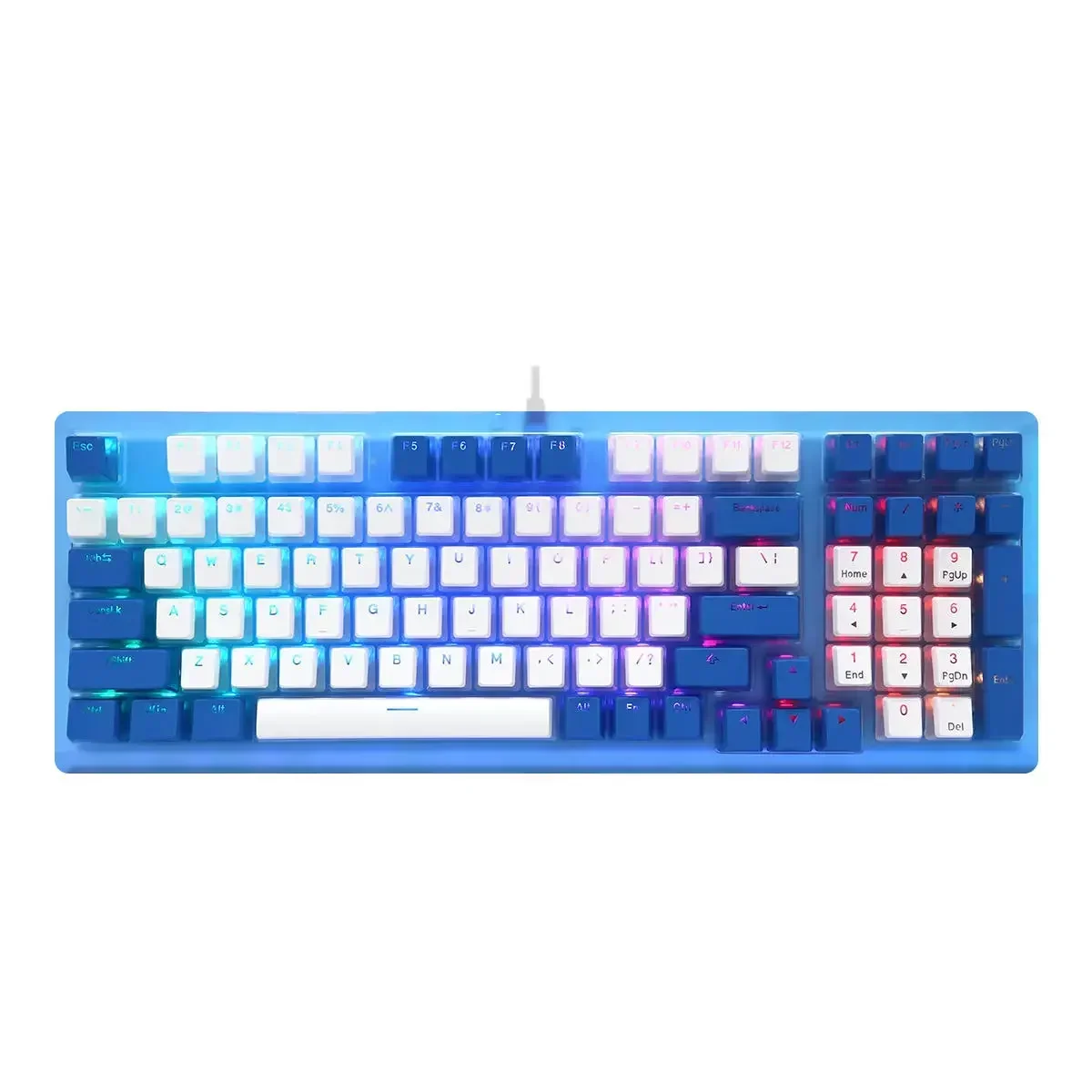 Womier 98 Keyboard Transparent Acrylic Wired Mechanical Keyboard Gasket Rgb Hot Swap Customgaming Keyboard For Desktop Laptop