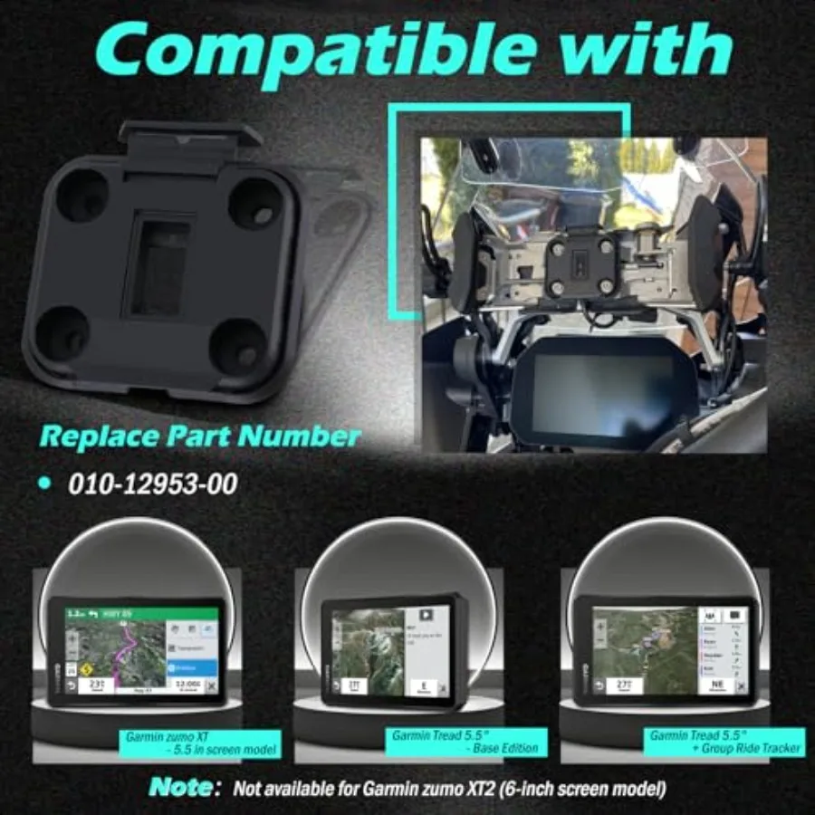 Support de montage pour navigateur GPS de moto, Compatible avec le dispositif de Navigation GPS Garmin Zumo XT Tread, remplacement 0101295300
