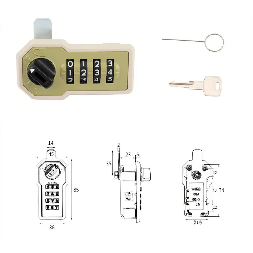 Heavy Duty Mechanical Password Lock For Storage Cabinet Gym Locker Filing Furniture Security Rotary Dial Code Access