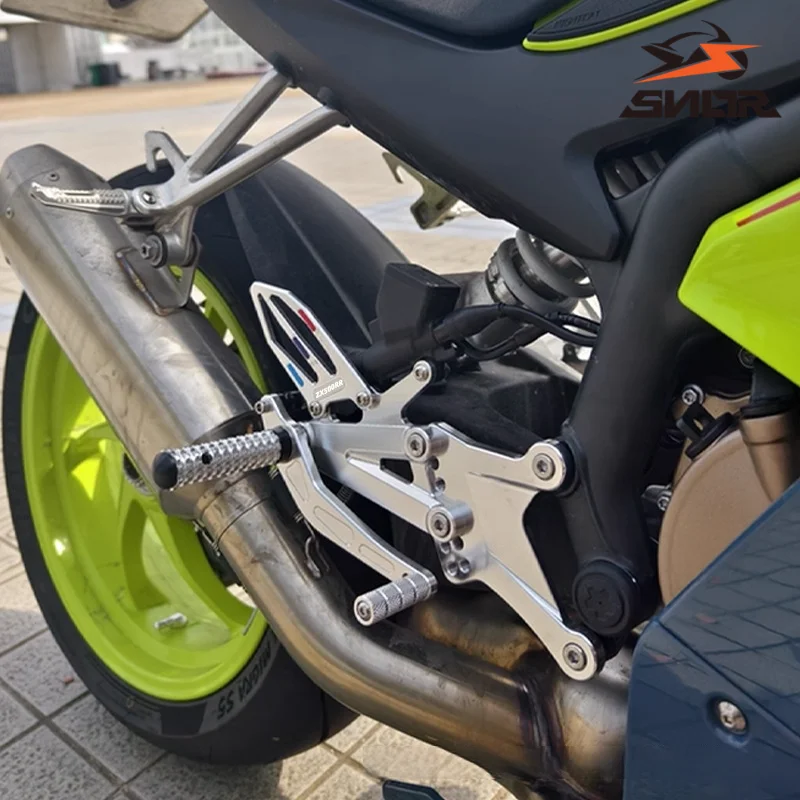 SNOR CNC Aluminum Multi‑Position Adjustable Rearsets Foot Pegs Raised Footrest Kit For ZXMOTO 500RR Motorcycle Modification Part 4