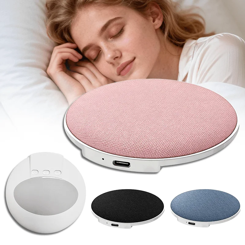 Almohada con Altavoz y Ruido Blanco, Temporizador para Ayudar a Dormir, Altavoz Discreto Debajo de la Almohada para Noches Tranquilas