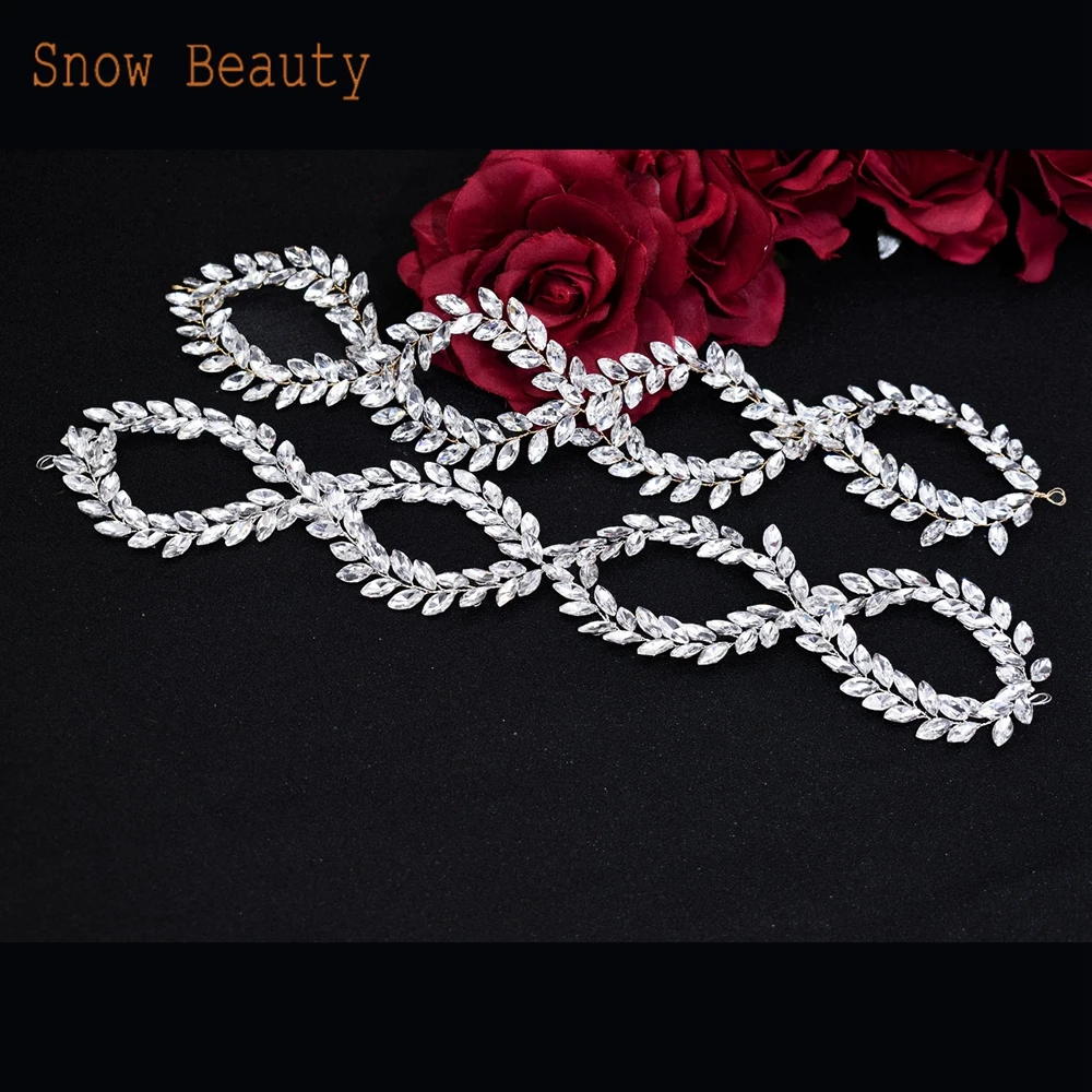 Dz006 Bruiloft Tiara Bruids Haaraccessoires Kristallen Hoofddeksels Vrouwen Hoofdtooi Feest Sieraden Bruiloft Strass Tiara Hoofdband