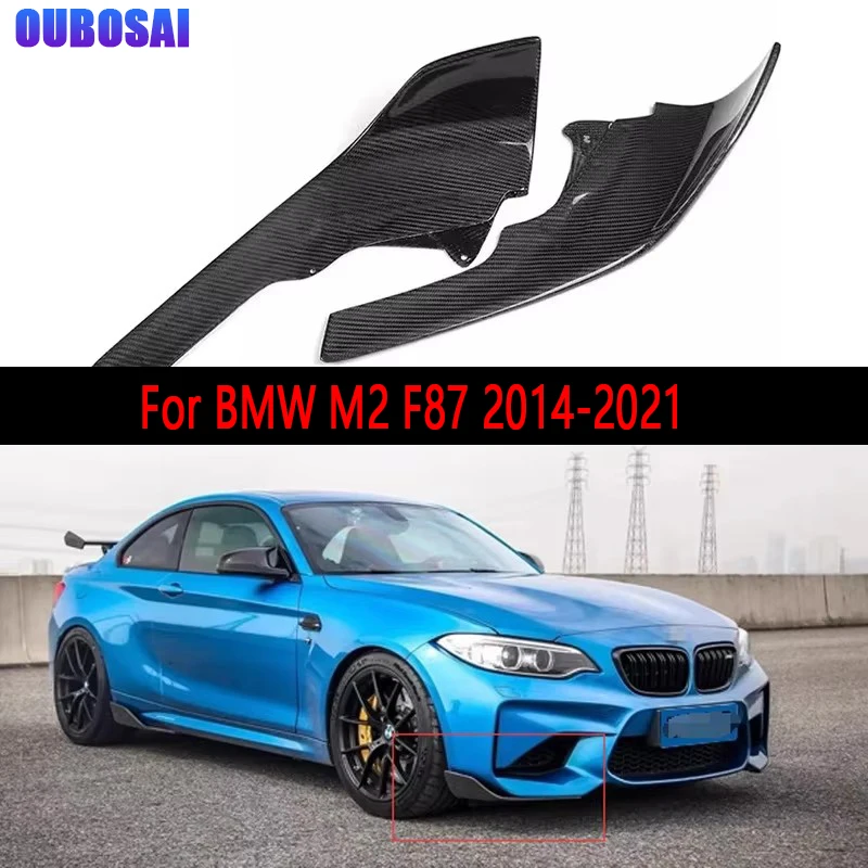 

For BMW M2 F87 2014-2021 Carbon Fiber wrap angle Car Front Bumper Splitter Corner Trim Cover Front Chin body kit