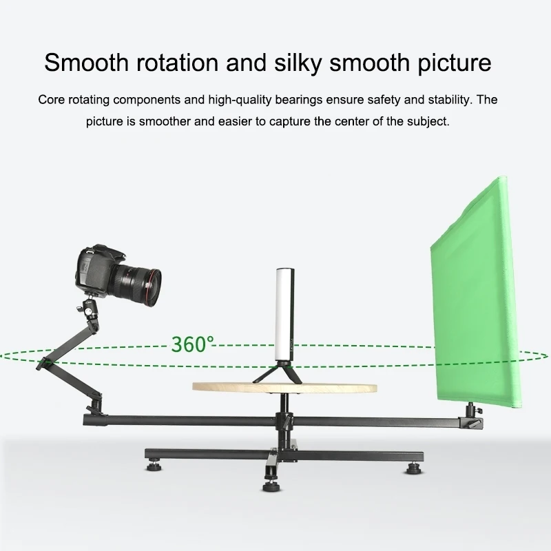 New 360 Rotation Professional Photography Table Video Shooting Platform Photo Panoramic Head Turntable Studio Photo Booth