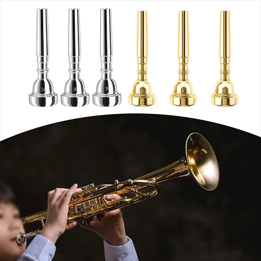 Monette Bb Trumpet Mouthpiece 7C 5C 3C Size Pro Silver/Gold Plated Copper Musical Brass Instruments Trumpet Accessories