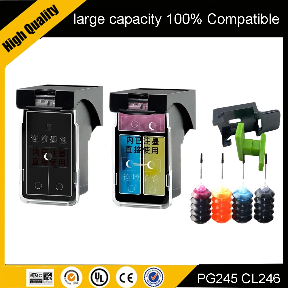 

Многоразовый картридж PG245 CL246 245XL 246XL, замена для принтера Canon Pixma iP2820 MX492 MG2924 MX492 MG2520