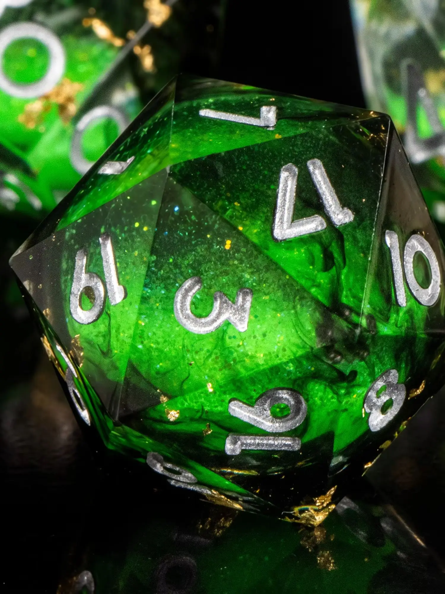 

7pcs Resin Dices, Handcrafted Dice For Tabletop Gifts