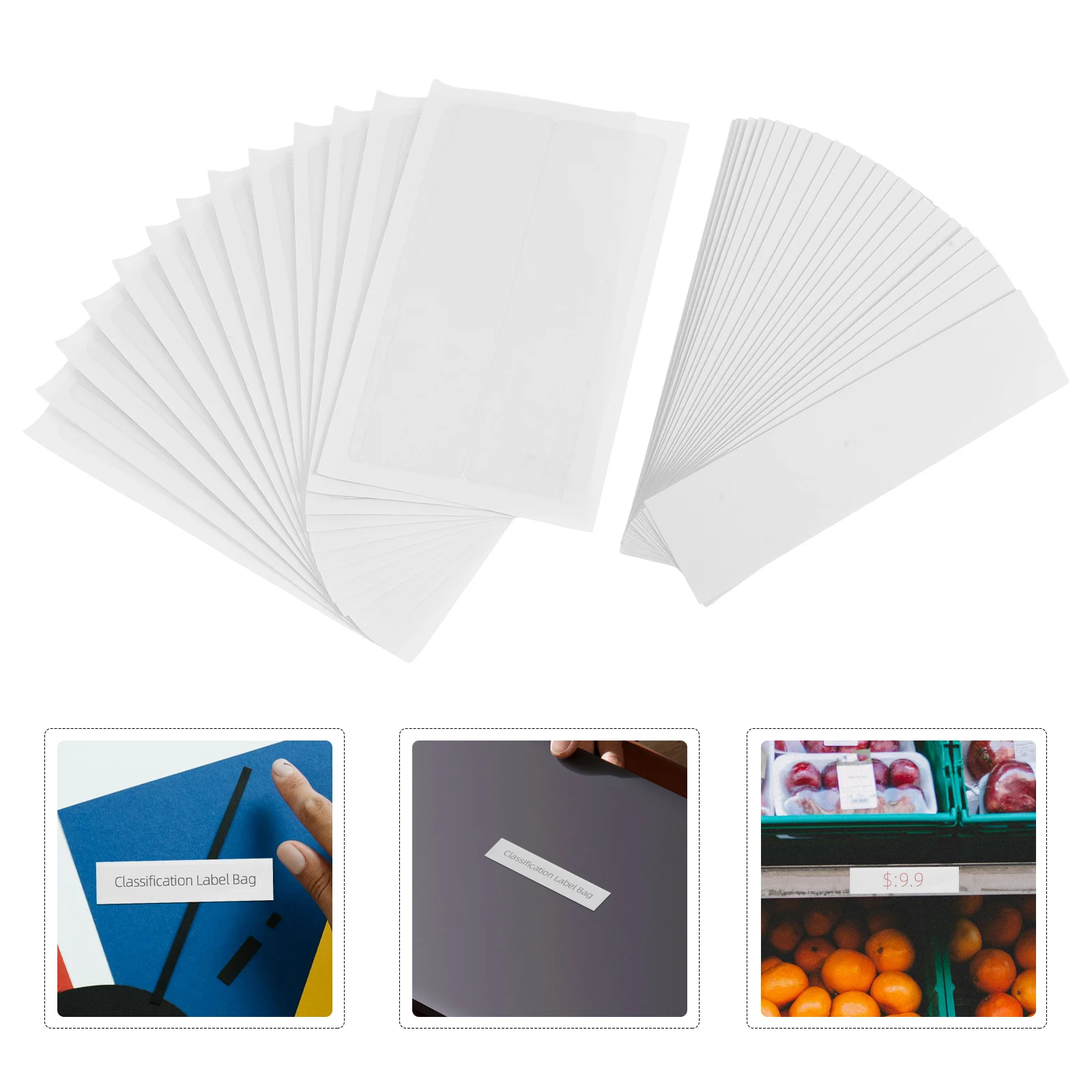 

Adhesive Label Bag Clear Card Holder with Business Stock Labels Pocket Paper Pockets for Classroom Holders