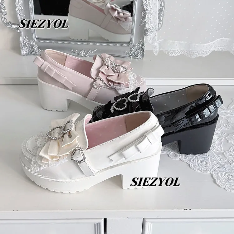 Original One-pedal Loafer Muffin Shoes Versatile Japanese Sweet and Cute Girls Versatile High-heeled Single Shoes Women