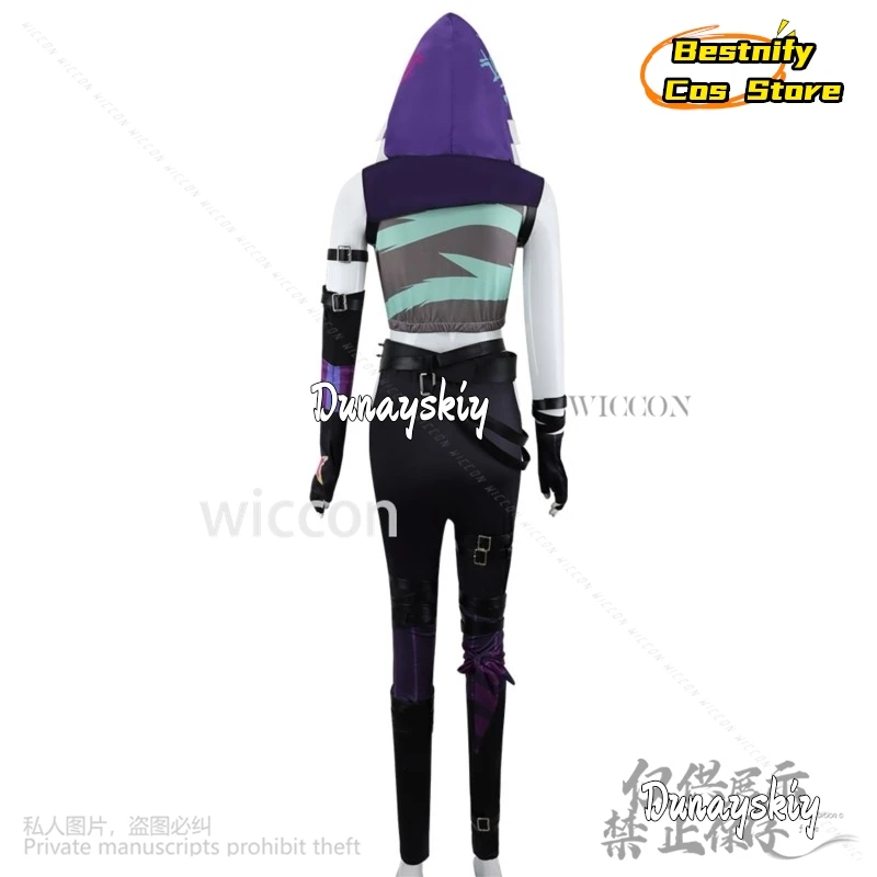 Anime 2 Arcane Cosplay Game LoL Jinx Costume Wigs Hat Uniform Cloak 3D Finger Props Set For Halloween Christmas Girls Customized