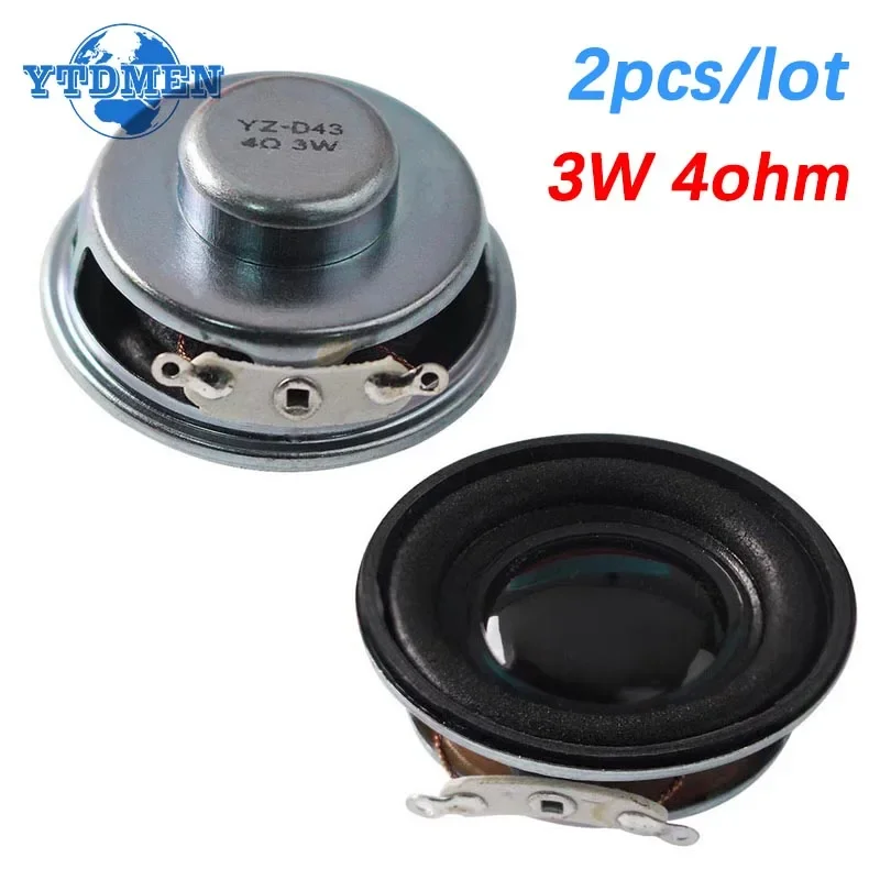 2PCS 40MM Kleine Lautsprecher 4ohm 3W Horn Lautsprecher Verstärker Lautsprecher 3 Watt 4R Durchmesser 4cm für Arduino Kit
