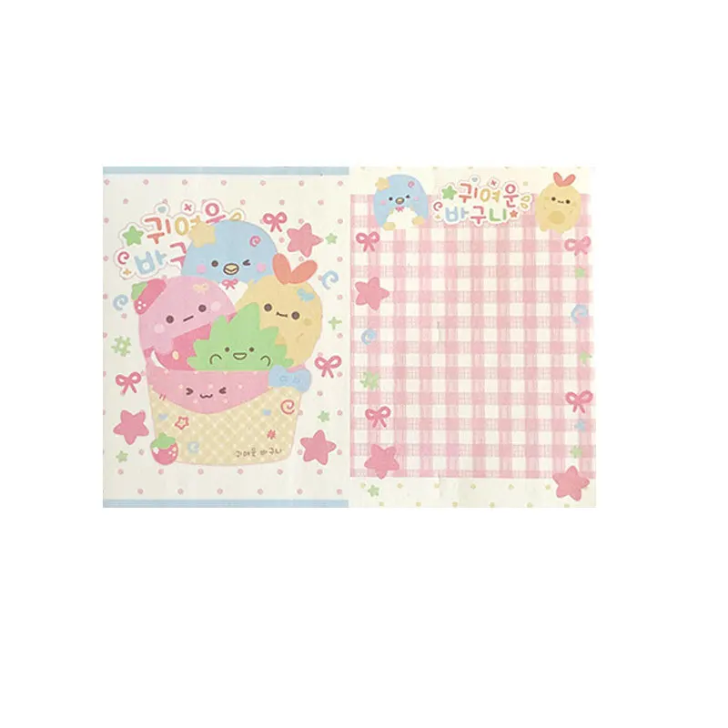 MINKYS 50 Lenzuola Kawaii Quadrifoglio Memo Pad Carta Lista delle cose da fare Diario Nota Paperlaria Materiale fai da te Cancelleria