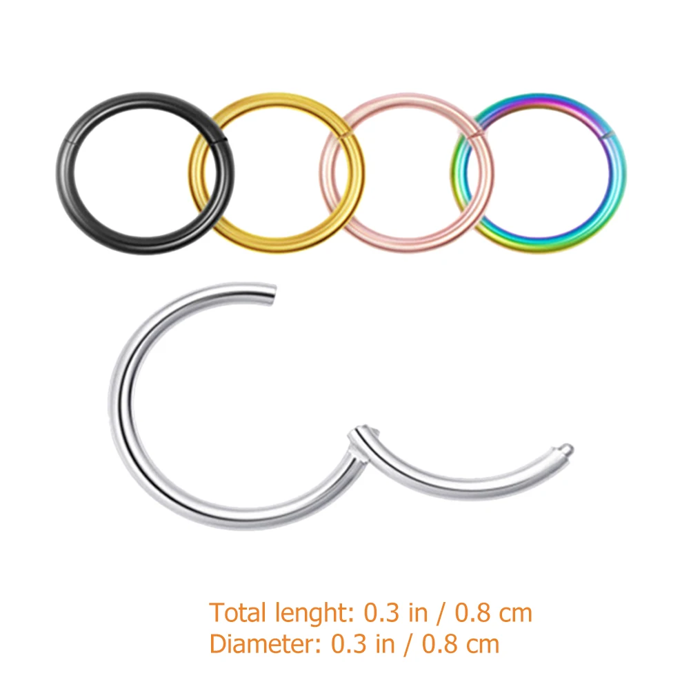 

5Pcs Nose Rings for Women Smooth Finish Lightweight Non Irritating Secure Fit Perfect for Sensitive Skin Fake Nose Ring Stylish